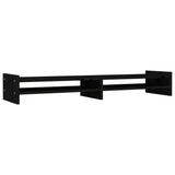 VidaXL Monitorstandaard 100x27x15 cm massief grenenhout zwart - afbeelding 2