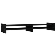 VidaXL Monitorstandaard 100x27x15 cm massief grenenhout zwart - afbeelding 2