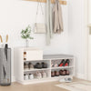 Vidaxl schoenenkast 110x34x61 cm massief grenenhout wit