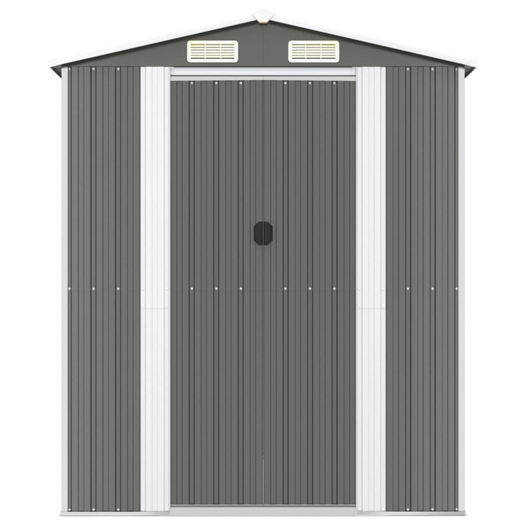 VidaXL Tuinschuur 192x191x223 cm gegalvaniseerd staal lichtgrijs