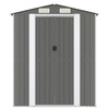 VidaXL Tuinschuur 192x440x223 cm gegalvaniseerd staal lichtgrijs