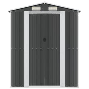 VidaXL Tuinschuur 192x191x223 cm gegalvaniseerd staal antracietkleurig - afbeelding 3
