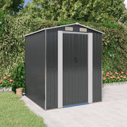 VidaXL Tuinschuur 192x191x223 cm gegalvaniseerd staal antracietkleurig - afbeelding 1