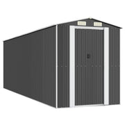 VidaXL Tuinschuur 192x606x223 cm gegalvaniseerd staal antracietkleurig - afbeelding 2