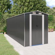 VidaXL Tuinschuur 192x606x223 cm gegalvaniseerd staal antracietkleurig - afbeelding 1