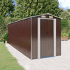 VidaXL Tuinschuur 192x606x223 cm gegalvaniseerd staal donkerbruin