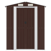 VidaXL Tuinschuur 192x689x223 cm gegalvaniseerd staal donkerbruin - afbeelding 3