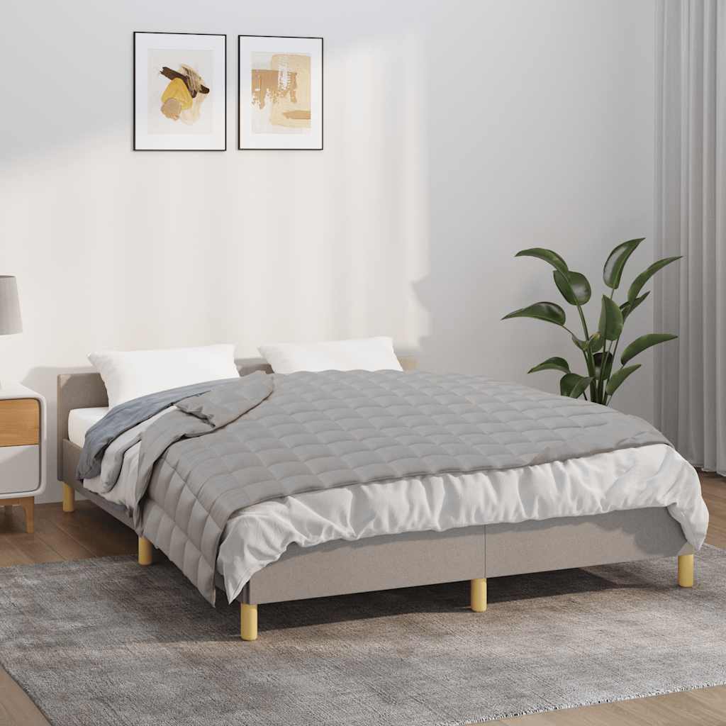 Vidaxl verzwaringsdeken 138x200 cm 10 kg stof grijs