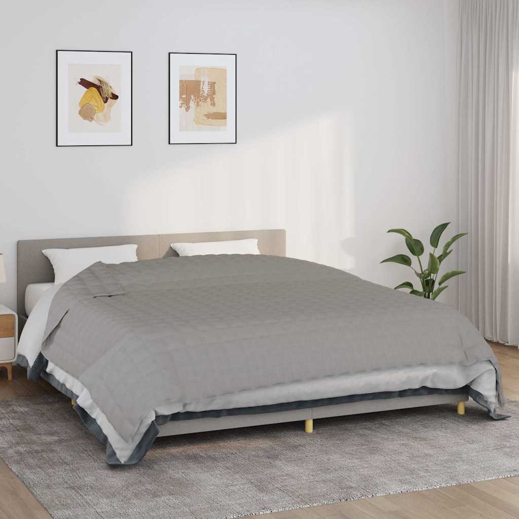 Vidaxl verzwaringsdeken 220x260 cm 11 kg stof grijs