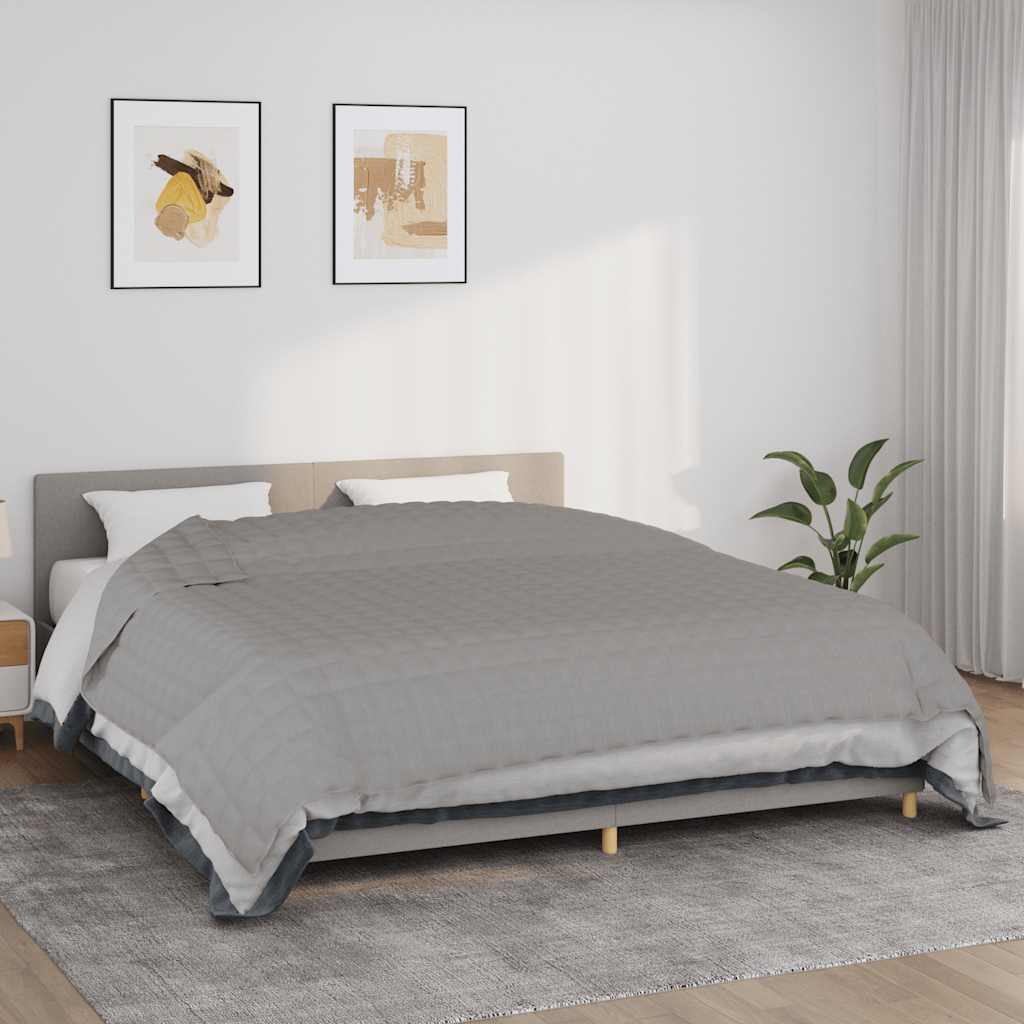 Vidaxl verzwaringsdeken 235x290 cm 11 kg stof grijs