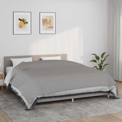 Vidaxl verzwaringsdeken 235x290 cm 15 kg stof grijs