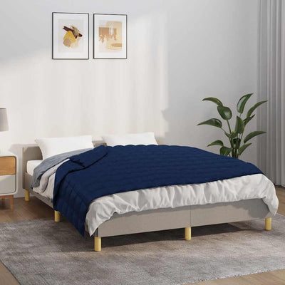 Vidaxl verzwaringsdeken 138x200 cm 6 kg stof blauw