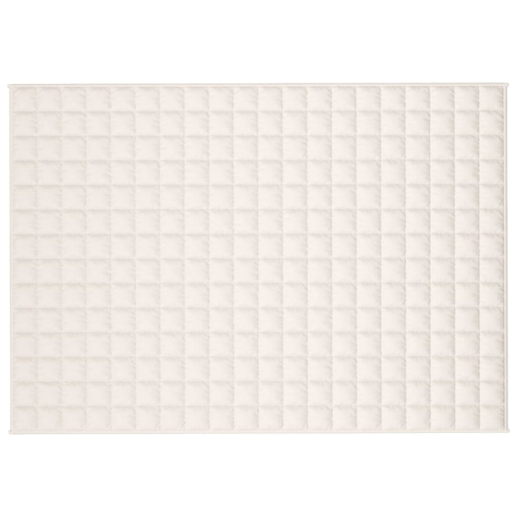 Vidaxl verzwaringsdeken 138x200 cm 10 kg stof lichtcrèmekleurig
