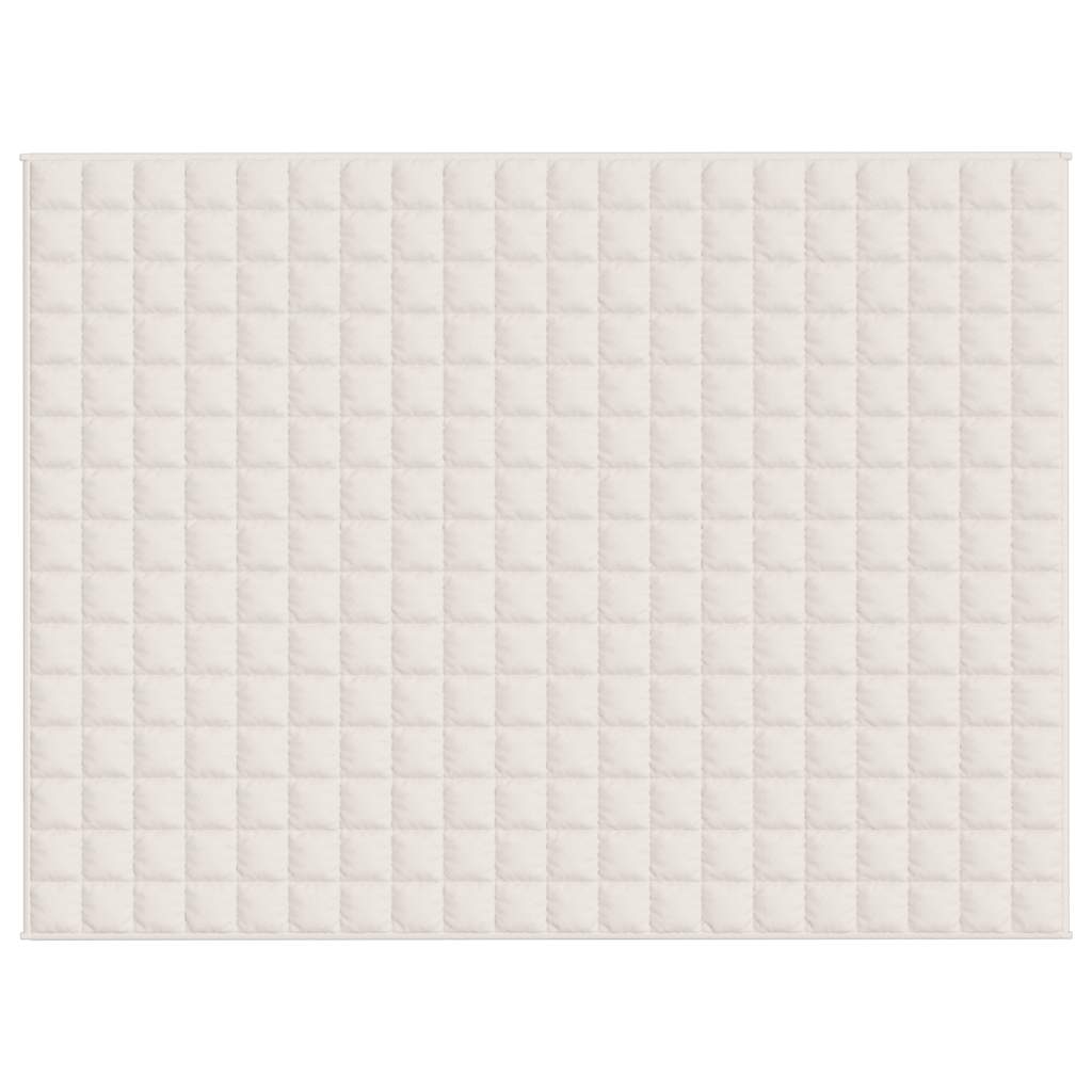 Vidaxl verzwaringsdeken 150x200 cm 7 kg stof lichtcrèmekleurig