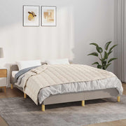 Vidaxl verzwaringsdeken 150x200 cm 7 kg stof lichtcrèmekleurig - afbeelding 1