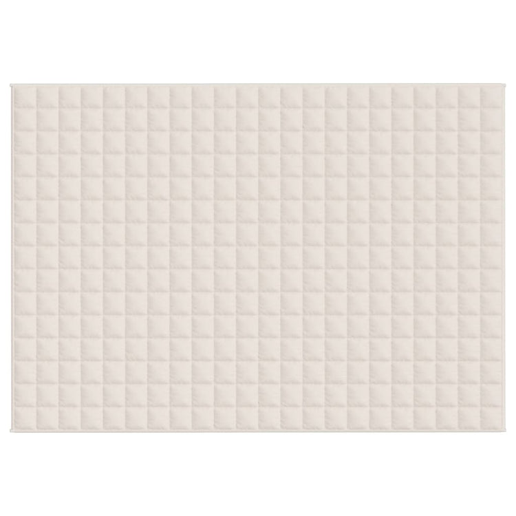 Vidaxl verzwaringsdeken 155x220 cm 11 kg stof lichtcrèmekleurig