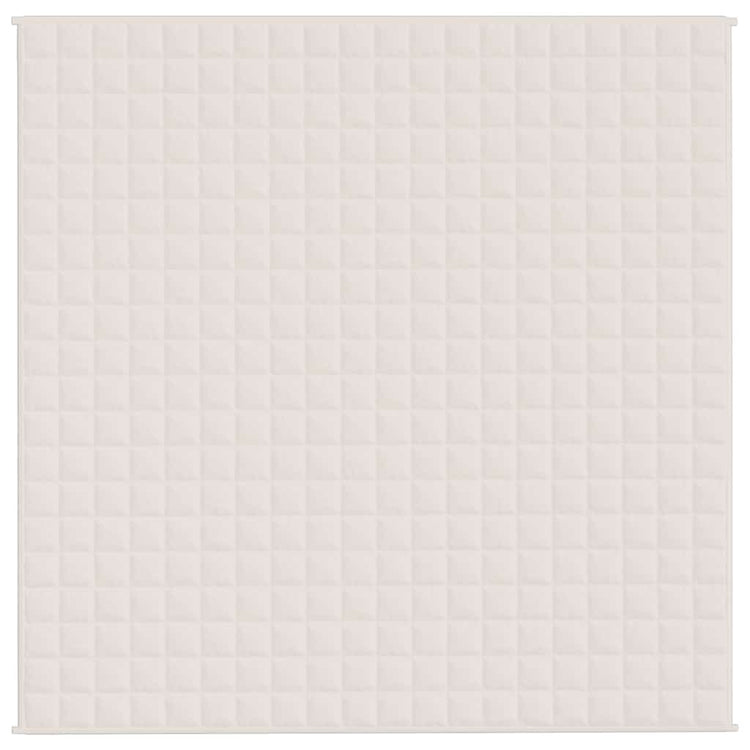 Vidaxl verzwaringsdeken 200x200 cm 9 kg stof lichtcrèmekleurig