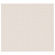 Vidaxl verzwaringsdeken 200x225 cm 9 kg stof lichtcrèmekleurig - afbeelding 3