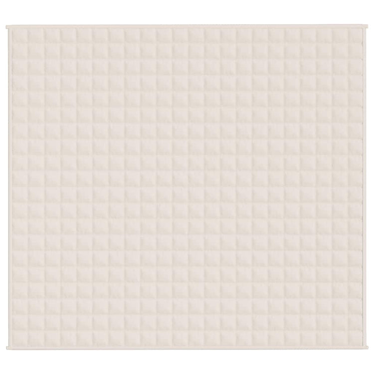 Vidaxl verzwaringsdeken 200x225 cm 9 kg stof lichtcrèmekleurig