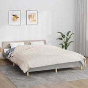 Vidaxl verzwaringsdeken 200x225 cm 9 kg stof lichtcrèmekleurig - afbeelding 1