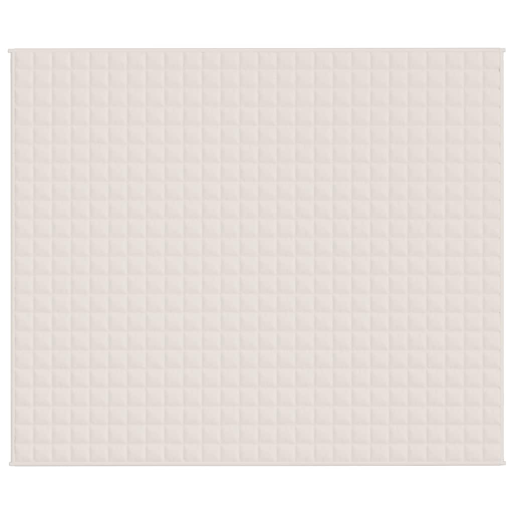 Vidaxl verzwaringsdeken 220x260 cm 11 kg stof lichtcrèmekleurig