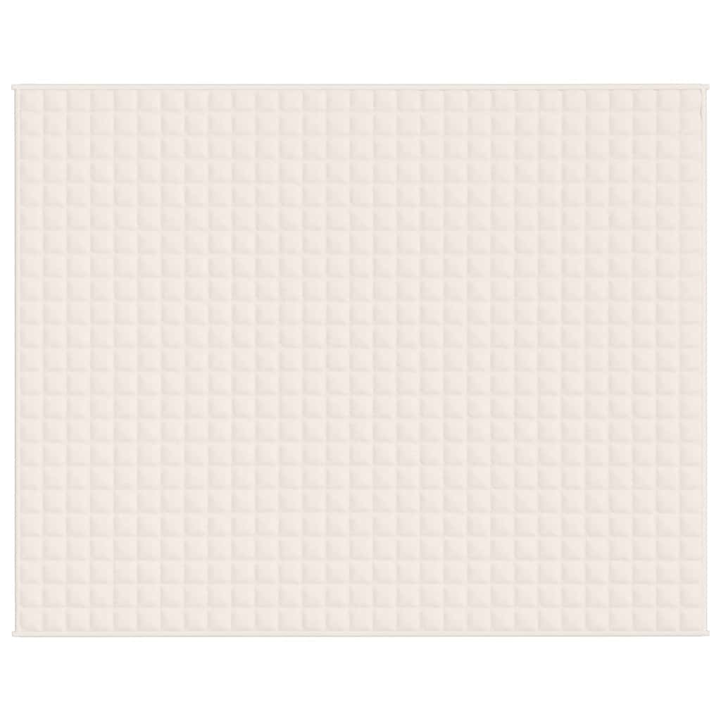 Vidaxl verzwaringsdeken 235x290 cm 11 kg stof lichtcrèmekleurig