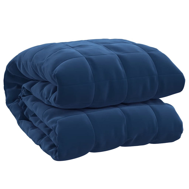 Vidaxl verzwaringsdeken 120x180 cm 5 kg stof blauw