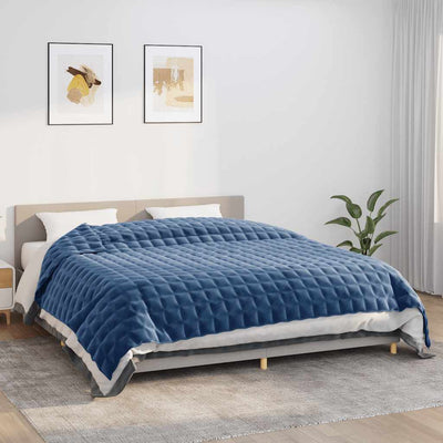 Vidaxl verzwaringsdeken 220x260 cm 15 kg stof blauw