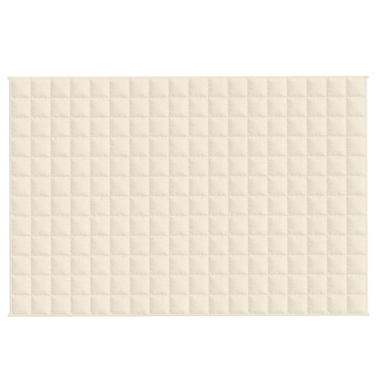 Vidaxl verzwaringsdeken 120x180 cm 5 kg stof lichtcrèmekleurig