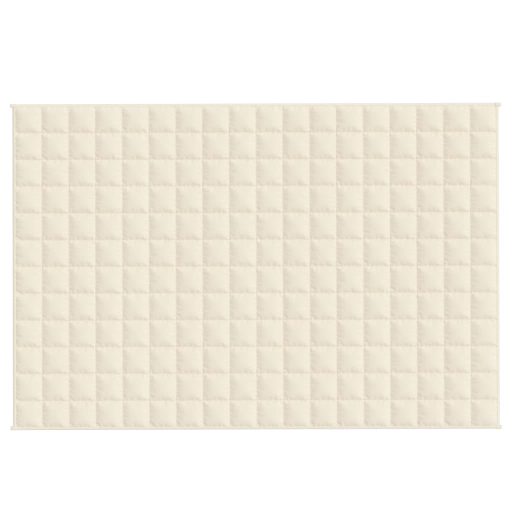 Vidaxl verzwaringsdeken 120x180 cm 9 kg stof lichtcrèmekleurig