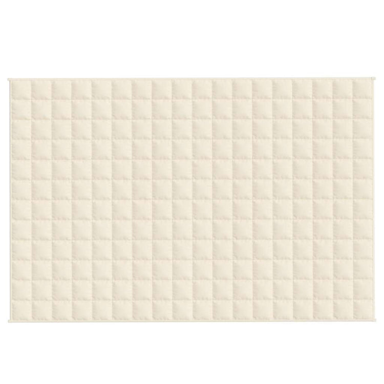 Vidaxl verzwaringsdeken 120x180 cm 9 kg stof lichtcrèmekleurig