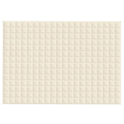 Vidaxl verzwaringsdeken 138x200 cm 10 kg stof lichtcrèmekleurig - afbeelding 3