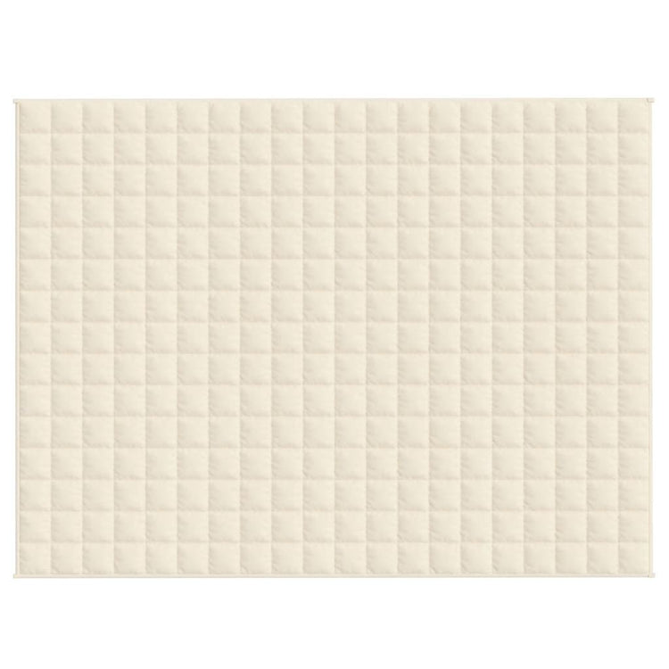 Vidaxl verzwaringsdeken 150x200 cm 11 kg stof lichtcrèmekleurig