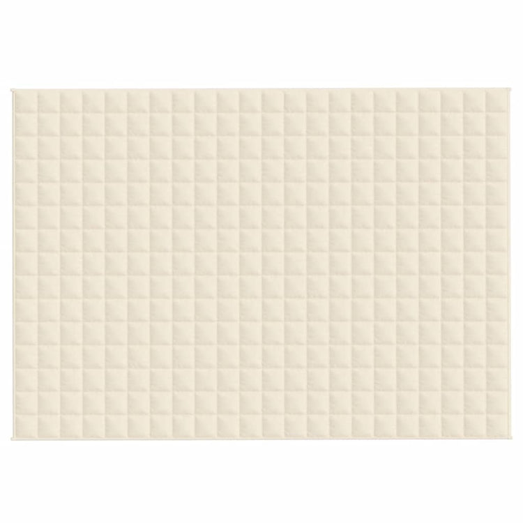 Vidaxl verzwaringsdeken 155x220 cm 11 kg stof lichtcrèmekleurig