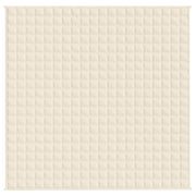 Vidaxl verzwaringsdeken 200x200 cm 9 kg stof lichtcrèmekleurig - afbeelding 3