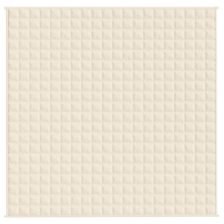 Vidaxl verzwaringsdeken 200x200 cm 9 kg stof lichtcrèmekleurig