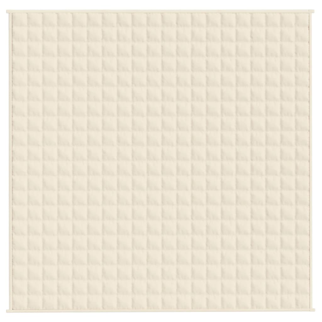 Vidaxl verzwaringsdeken 200x200 cm 13 kg stof lichtcrèmekleurig