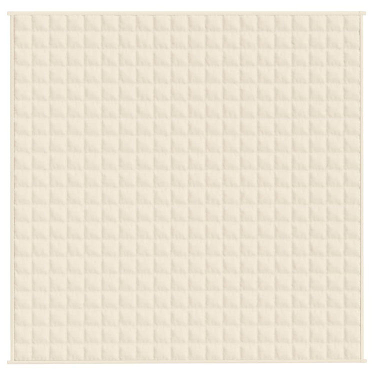 Vidaxl verzwaringsdeken 200x200 cm 13 kg stof lichtcrèmekleurig
