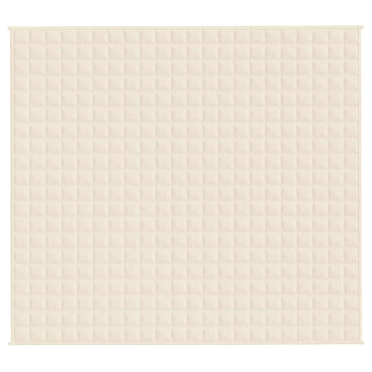 Vidaxl verzwaringsdeken 200x225 cm 9 kg stof lichtcrèmekleurig