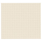 Vidaxl verzwaringsdeken 200x225 cm 13 kg stof lichtcrèmekleurig - afbeelding 3