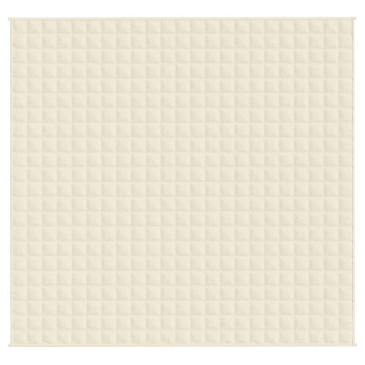 Vidaxl verzwaringsdeken 220x235 cm 11 kg stof lichtcrèmekleurig