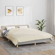 Vidaxl verzwaringsdeken 220x235 cm 15 kg stof lichtcrèmekleurig - afbeelding 1