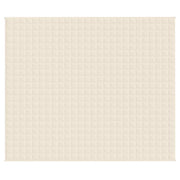 Vidaxl verzwaringsdeken 220x260 cm 11 kg stof lichtcrèmekleurig - afbeelding 3