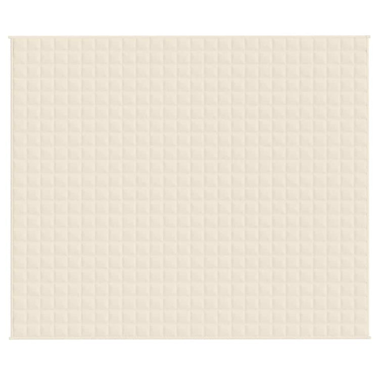 Vidaxl verzwaringsdeken 220x260 cm 11 kg stof lichtcrèmekleurig