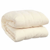 Vidaxl verzwaringsdeken 220x260 cm 15 kg stof lichtcrèmekleurig - afbeelding 2