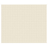 Vidaxl verzwaringsdeken 220x260 cm 15 kg stof lichtcrèmekleurig - afbeelding 3