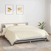 Vidaxl verzwaringsdeken 220x260 cm 15 kg stof lichtcrèmekleurig - afbeelding 1