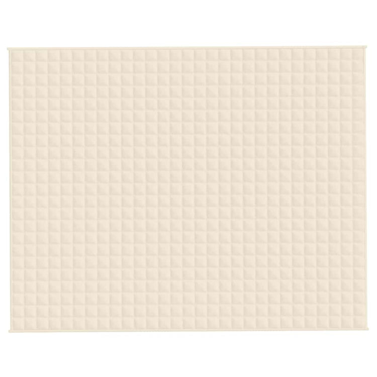Vidaxl verzwaringsdeken 235x290 cm 11 kg stof lichtcrèmekleurig