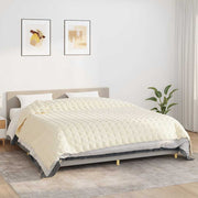 Vidaxl verzwaringsdeken 235x290 cm 11 kg stof lichtcrèmekleurig - afbeelding 1