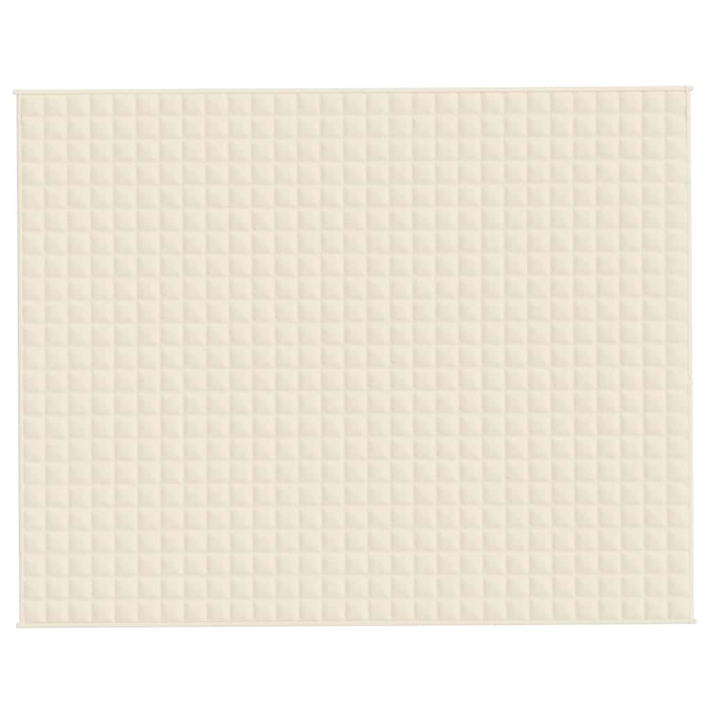 Vidaxl verzwaringsdeken 235x290 cm 15 kg stof lichtcrèmekleurig